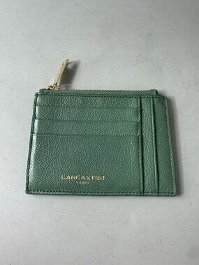 NWOT Lancaster Large Dune zippered card holder in Green